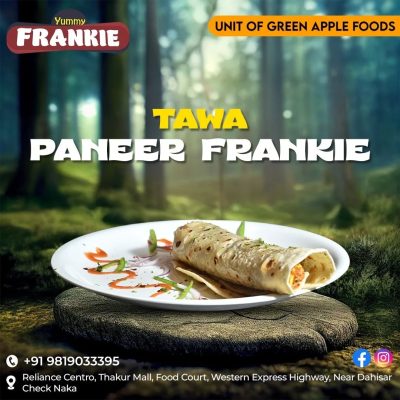 A fusion of spices and paneer wrapped in a warm embrace – that's Tawa Paneer Frankie...==============================We are Available Here-Reliance Centro, Thakur Mall, Food Court Western Express Highway, Near Dah