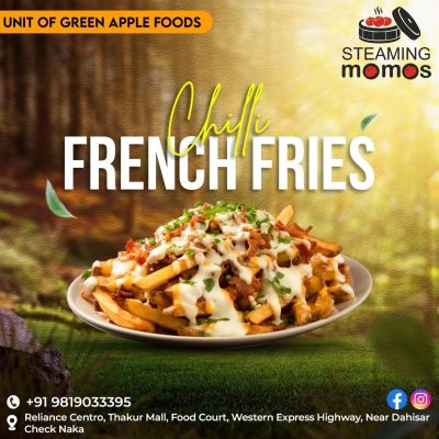 Crunchy, spicy, and utterly satisfying – these Chili French Fries are a taste sensation...==============================We are Available Here-Reliance Centro, Thakur Mall, Food Court Western Express Highway, Near